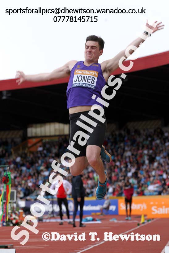 Mens long jump, Sainsbury's British Champs, Alexander Stadium, Birmingham. Photo: David T. Hewitson/Sprts for All Pics